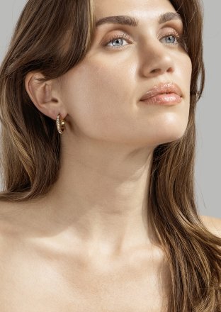 Earrings CrystalGlow - 18k Gold Plated