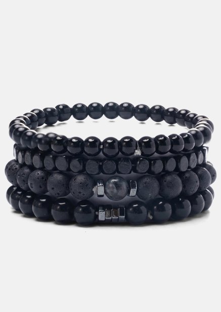 Beaded Bracelet Obsidian Edge