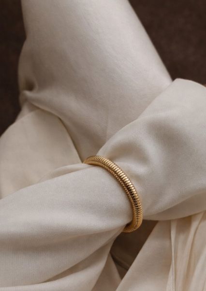 Bracelet Sculpted Coil - 18k Gold Plated
