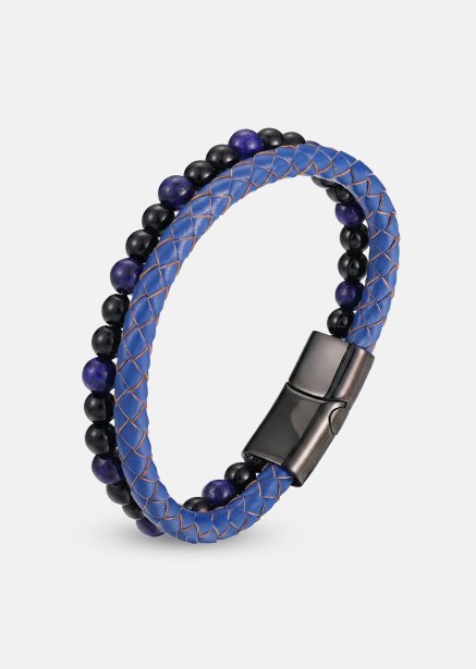 Leather Bracelet Cobalt Ridge