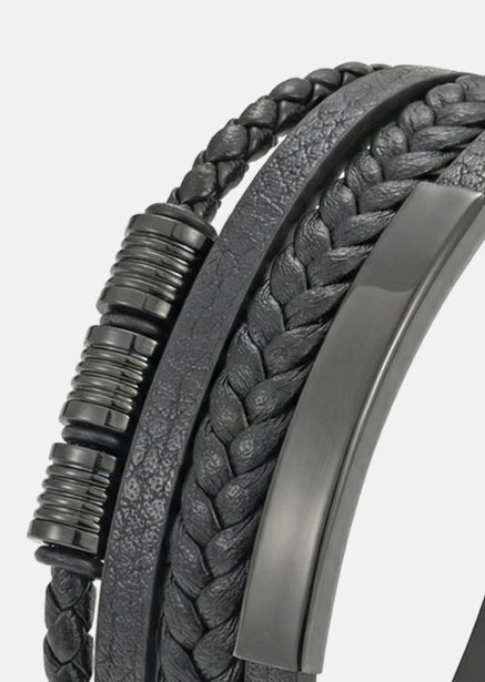 Leather Bracelet Iron Vow