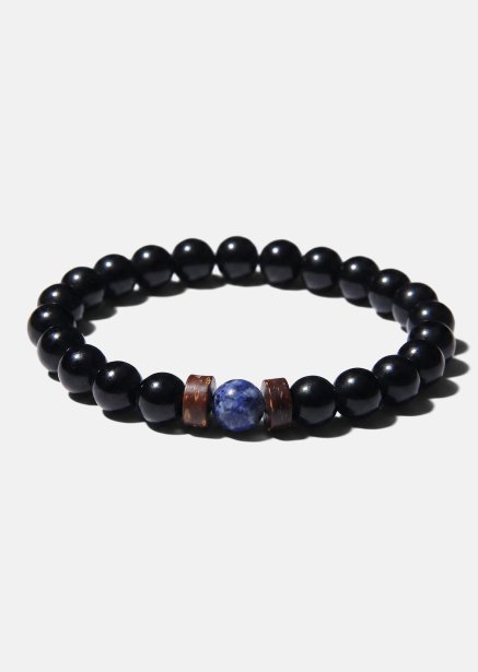 Beaded Bracelet Obsidian Forge