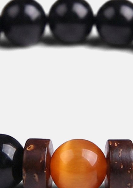 Beaded Bracelet Obsidian Sphere