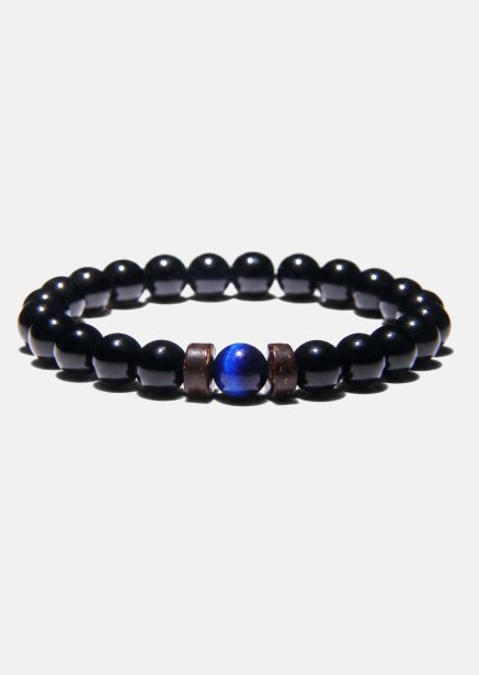 Beaded Bracelet Obsidian Axis