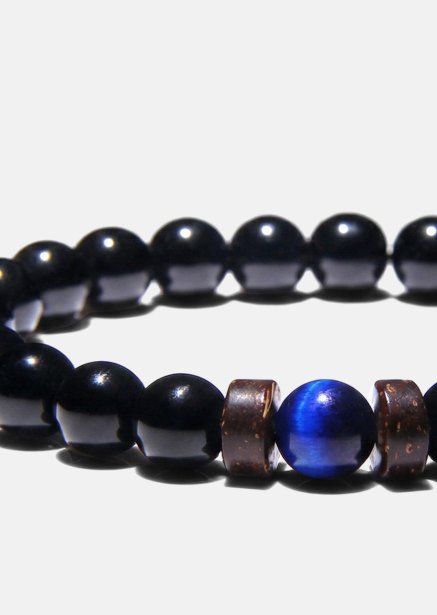 Beaded Bracelet Obsidian Axis