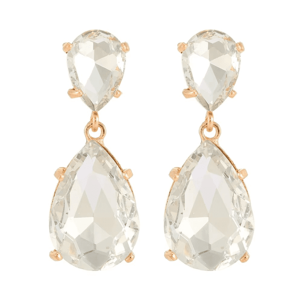 Azulora White Earrings – 18k Gold Plated