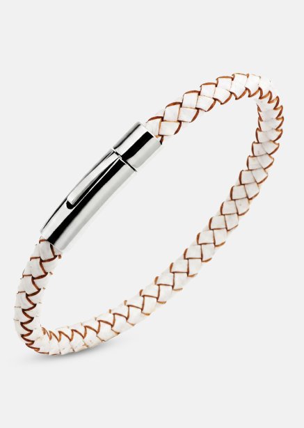 Leather Bracelet Ivory Knot
