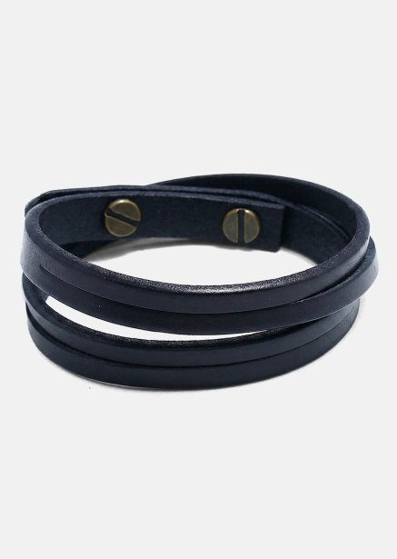 Leather Bracelet Ebon Twist