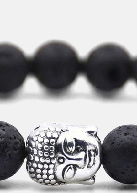 Beaded Bracelet Obsidian Aura