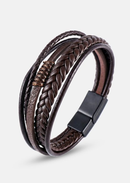Leather Bracelet Cavalier Weave