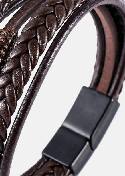 Leather Bracelet Cavalier Weave