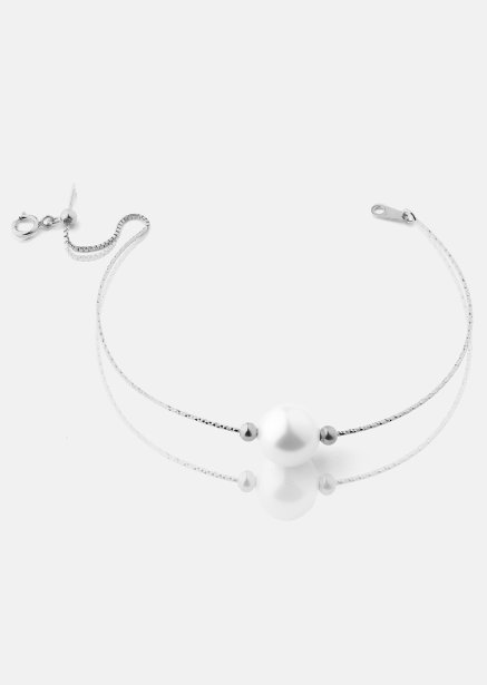 Bracelet Pearl Aura - Silver Plated