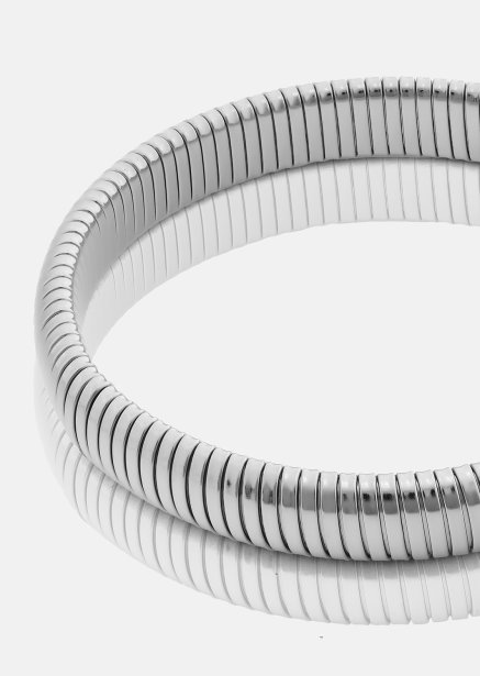 Bracelet Sculpted Coil - Silver Plated