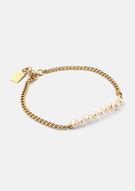Bracelet Golden Pearl Chain - 18k Gold Plated