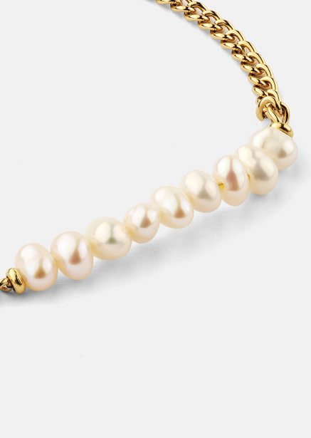 Bracelet Golden Pearl Chain - 18k Gold Plated