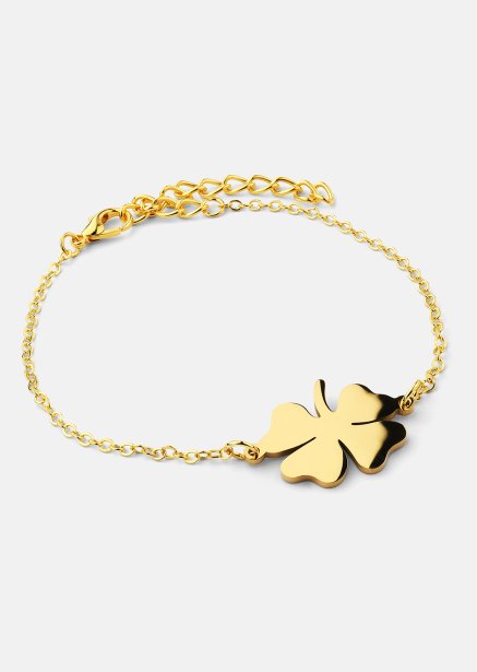 Golden Clover Charm Bracelet - 18k Gold Plated