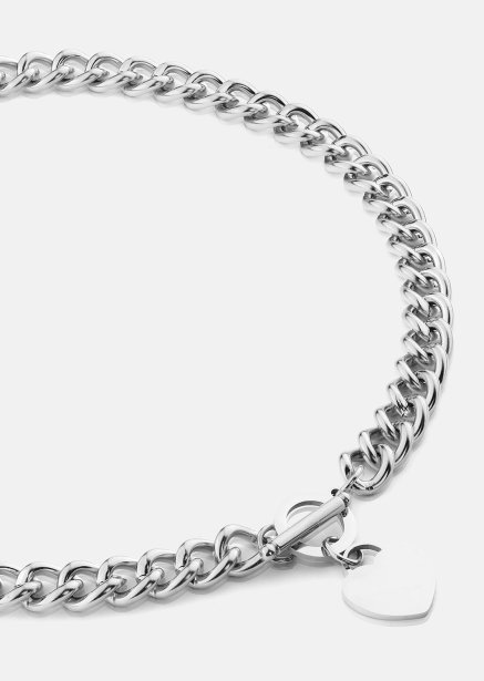 Luxe Circle Charm Necklace - Silver Plated