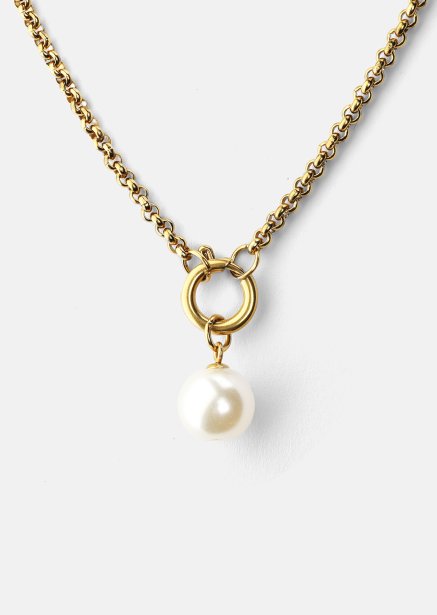 Necklace Opal Circle Necklace - 18k Gold Plated