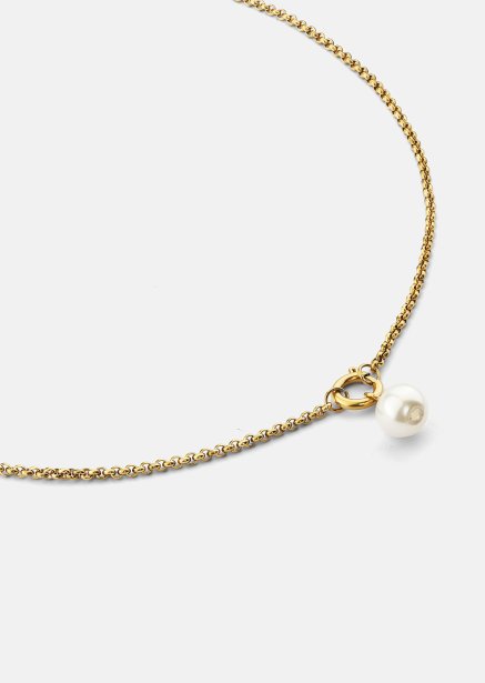Necklace Opal Circle Necklace - 18k Gold Plated