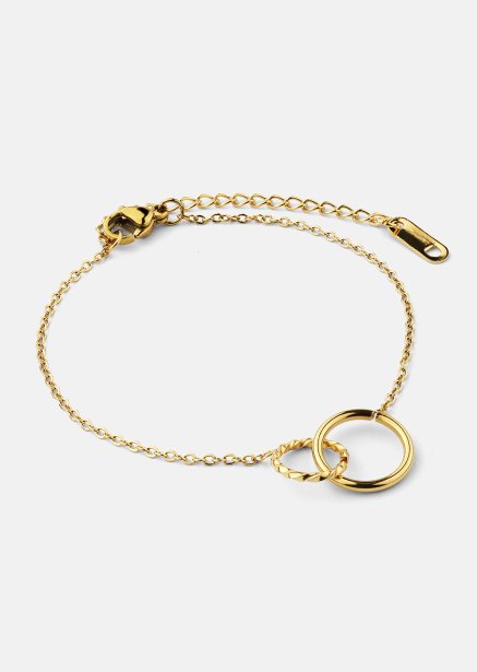 Bracelet Duo Rings - 18k Gold Plated