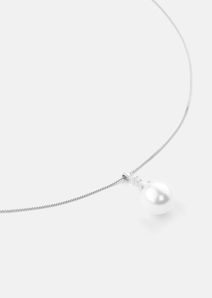 Necklace Isla Pearl - Silver Plated