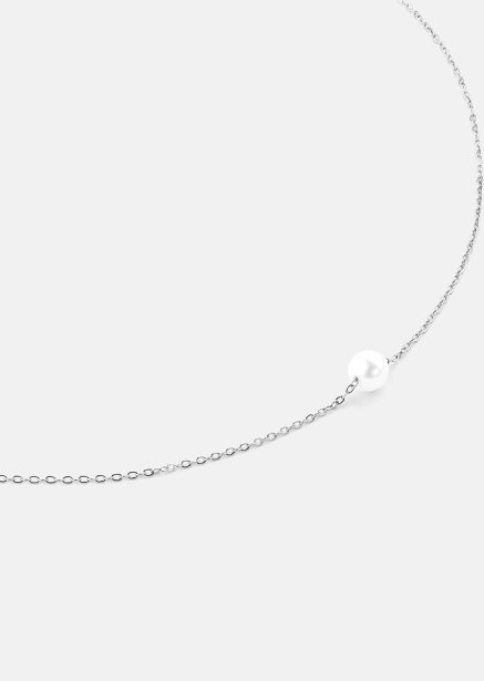 Necklace Mini Pearl - Silver Plated