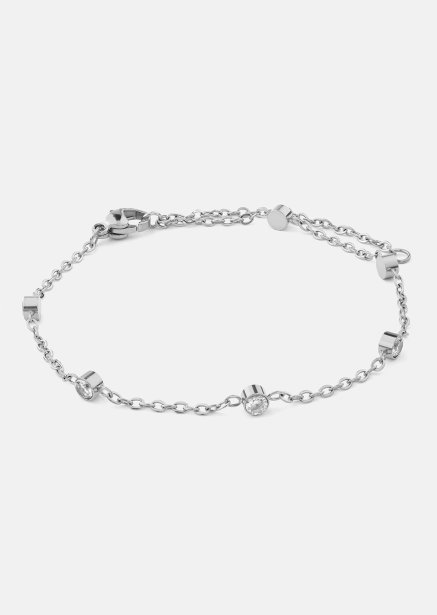 Bracelet Dainty Sparkle - Silver Plated