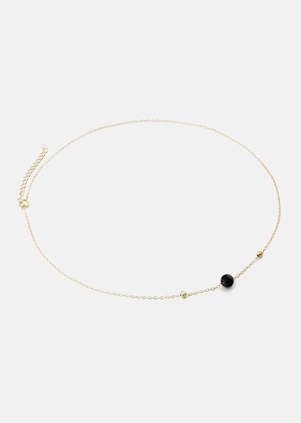 Necklace Noir Sphere - 18k Gold Plated