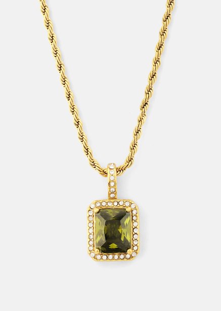 Necklace Green Luxe - 18k Gold Plated