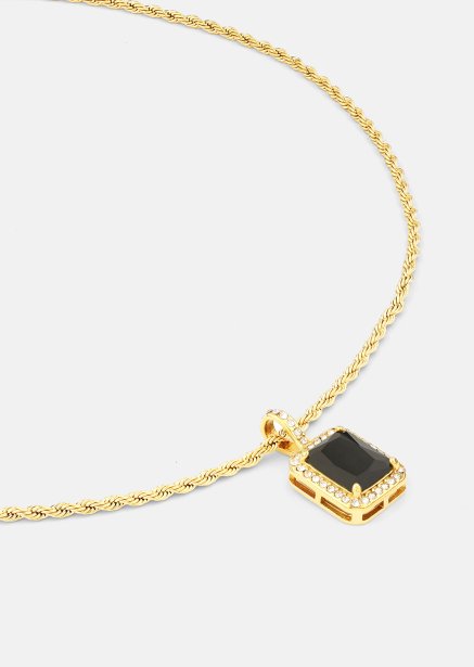 Necklace Black Luxe - 18k Gold Plated
