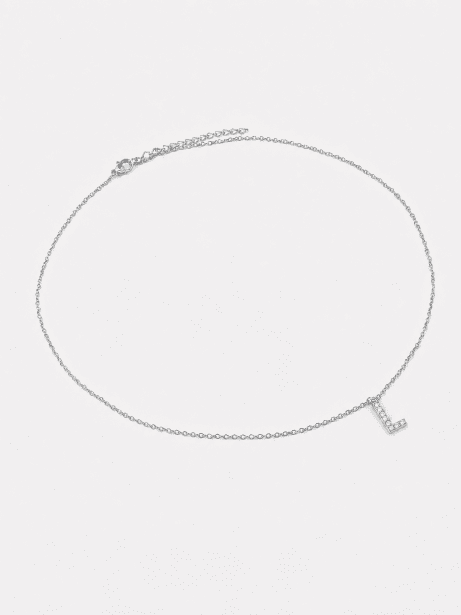 Necklace Initial Letters A-N – Silver Plated