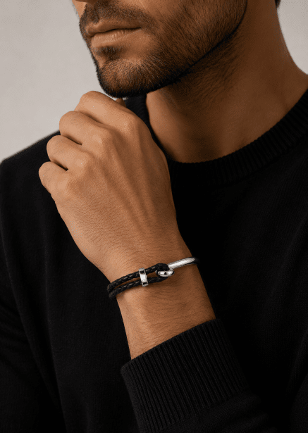 Leather Bracelet Gravitas Link