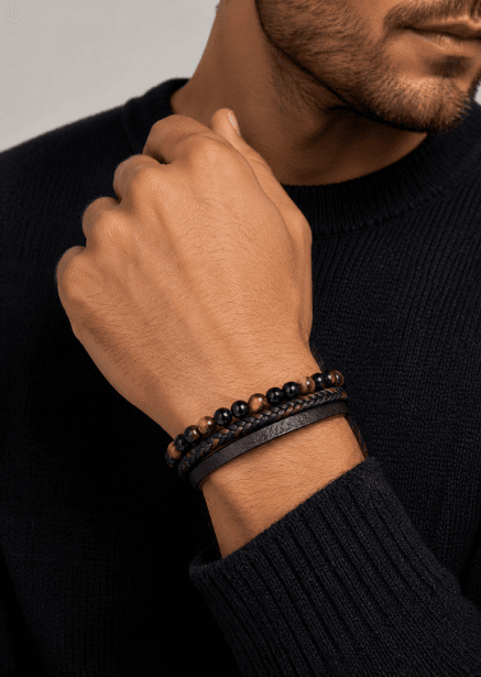 Leather Bracelet Raven Echo