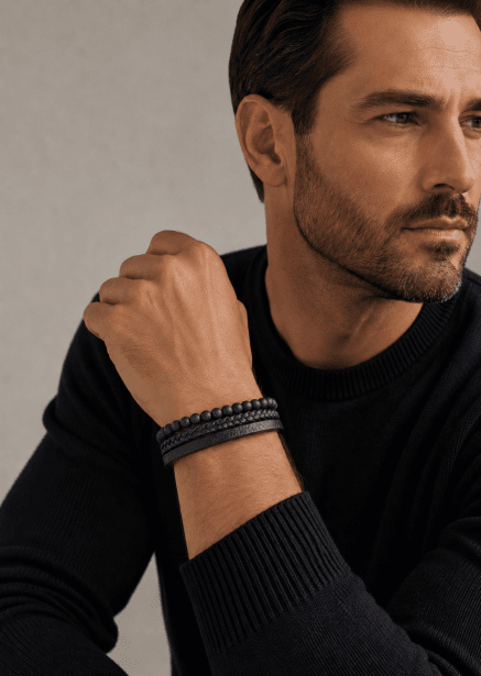 Leather Bracelet Raven Stride