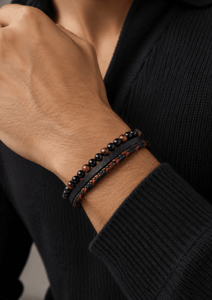 Leather Bracelet Azure Bond