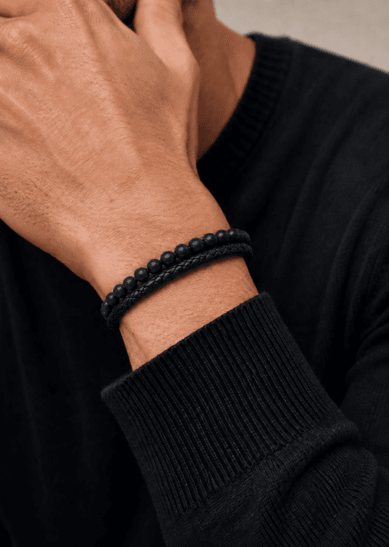 Leather Bracelet Shadow Embrace