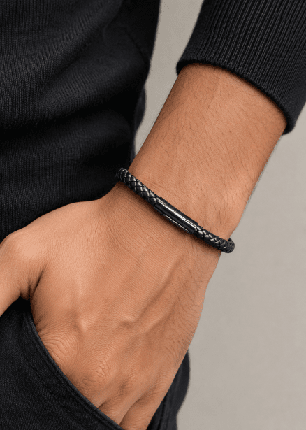 Leather Bracelet Violet Edge