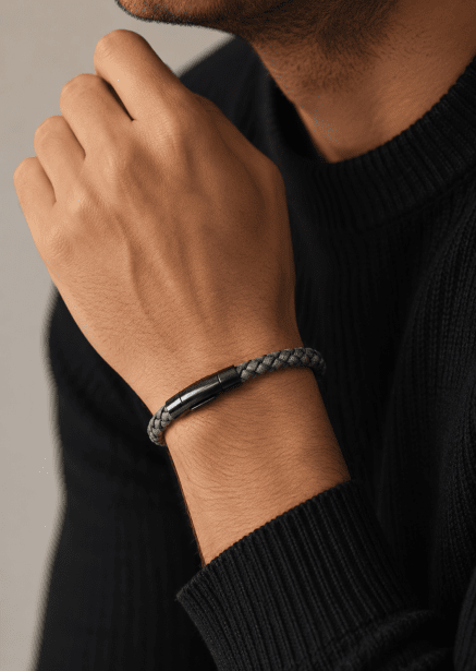 Leather Bracelet Talon Weave