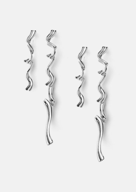 Earring Flow - Silver Plated