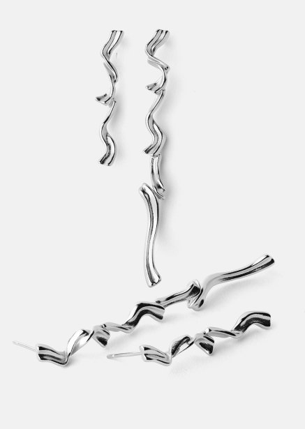 Earring Flow - Silver Plated
