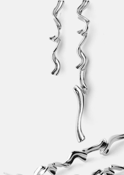 Earring Flow - Silver Plated