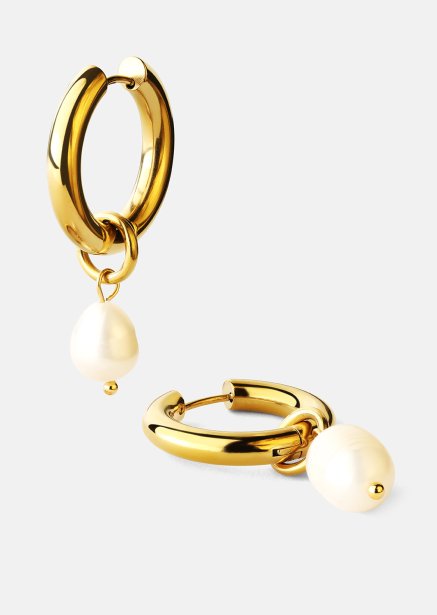 Earring Pearl Drop- 18k Gold Plated
