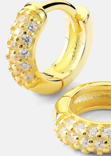 Earring Shimmer Hoops- 18k Gold Plated