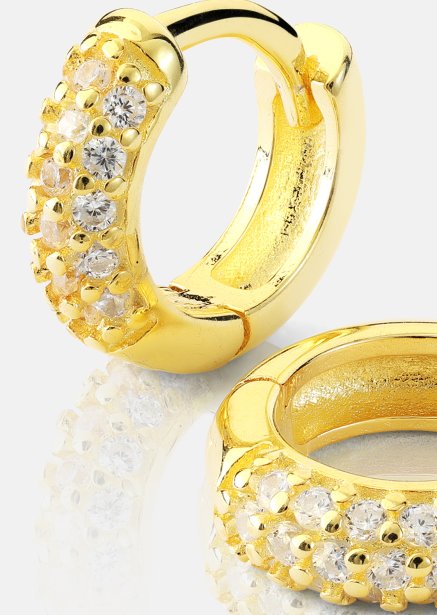 Earring Shimmer Hoops- 18k Gold Plated