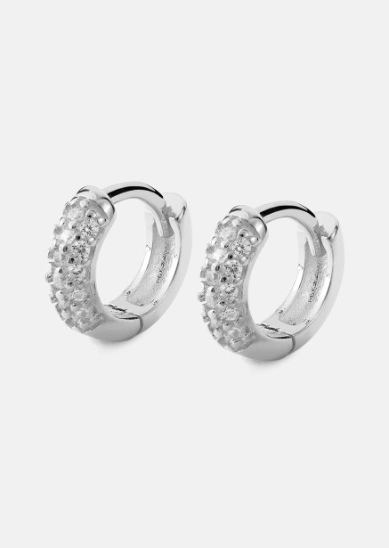 Earring Shimmer Hoops- Silver Plated