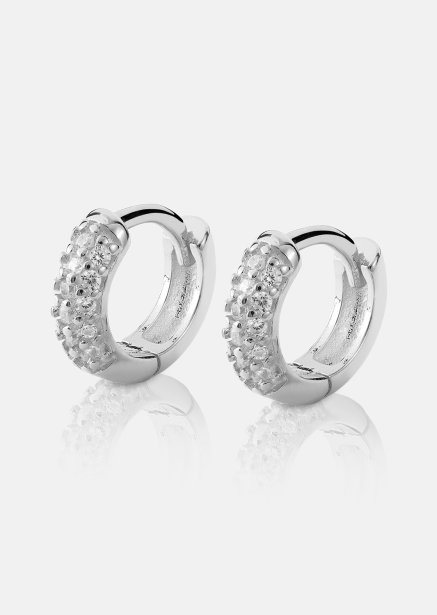 Earring Shimmer Hoops- Silver Plated