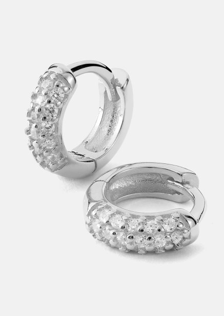 Earring Shimmer Hoops- Silver Plated