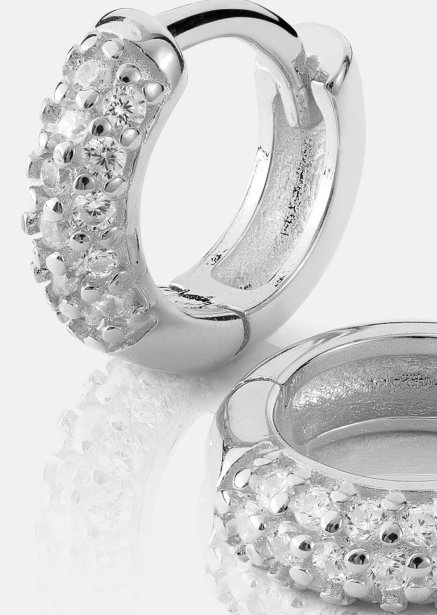 Earring Shimmer Hoops- Silver Plated