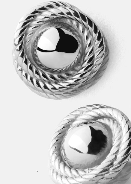 Earring Regal Twist - Silver Plated