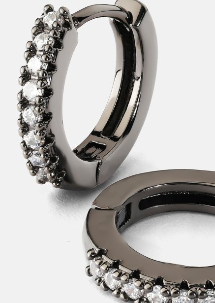 Earrings Aitana white - Chrome Plated